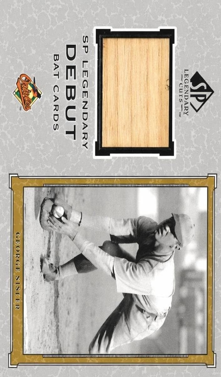 George Sisler 2001 unknown SP Legendary Cuts