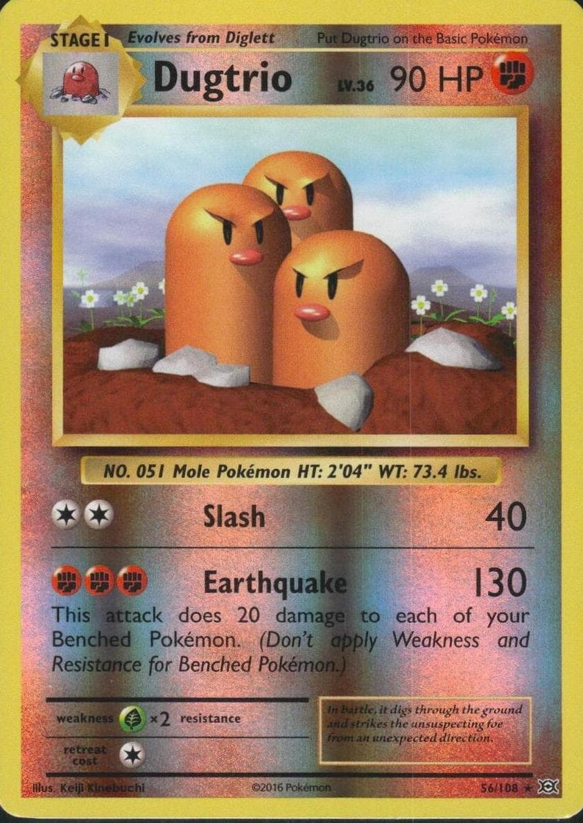 Dugtrio trading card