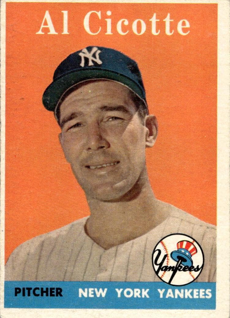 Al Cicotte 1958 topps Topps