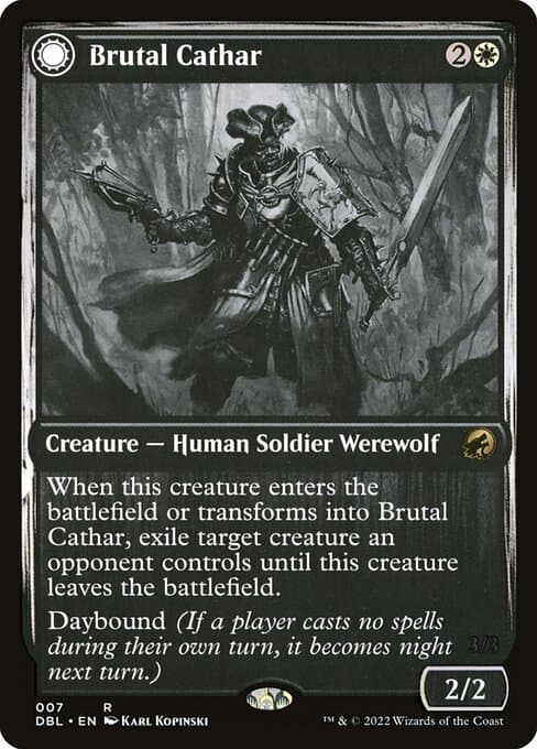 Brutal Cathar // Moonrage Brute 2022 Magic: The Gathering Innistrad: Double Feature Foil