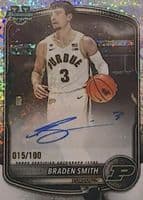 Braden Smith 2025 bowman Bowman Chrome Prospect Autographs example 1