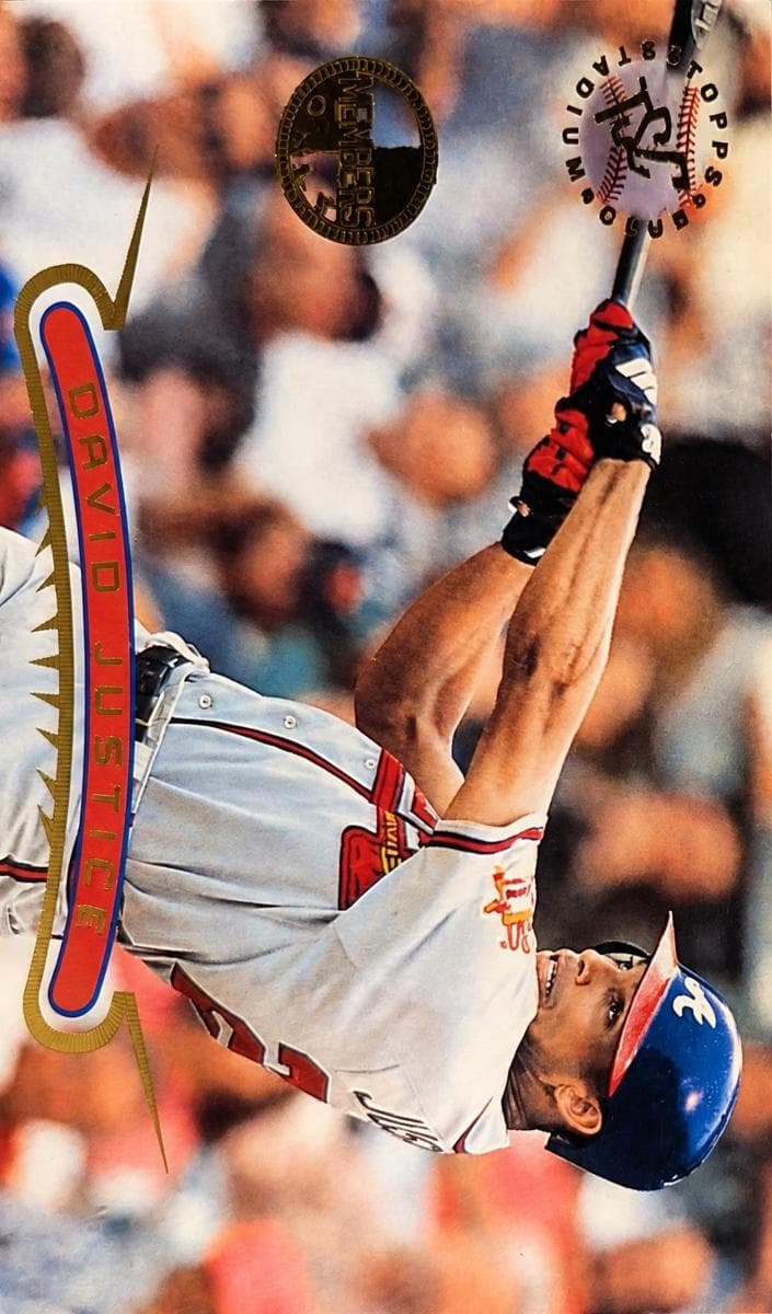 David Justice 1996 unknown Stadium Club