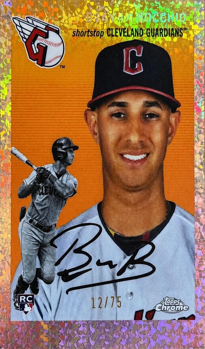 Brayan Rocchio 2023 topps Topps Chrome Platinum Anniversary