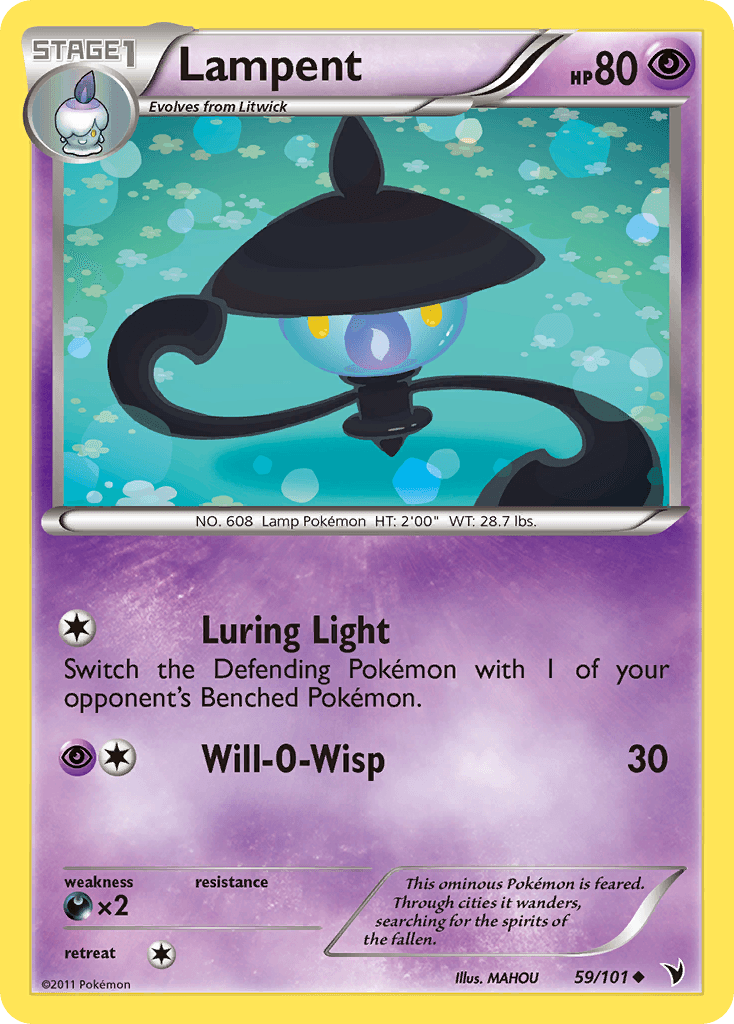 Lampent 2011 Pokemon Noble Victories