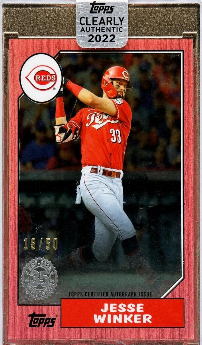 Jesse Winker 2022 topps Topps Clearly Authentic