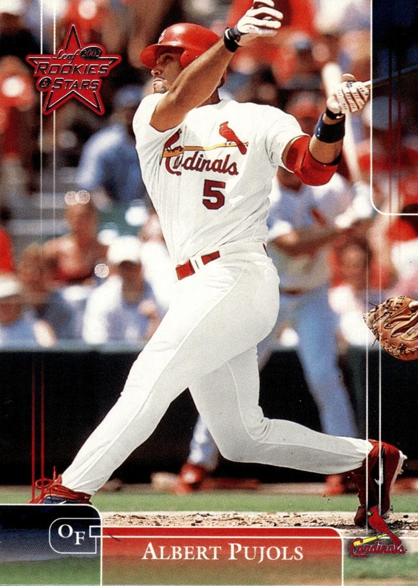 Albert Pujols 2002 leaf Rookies And Stars