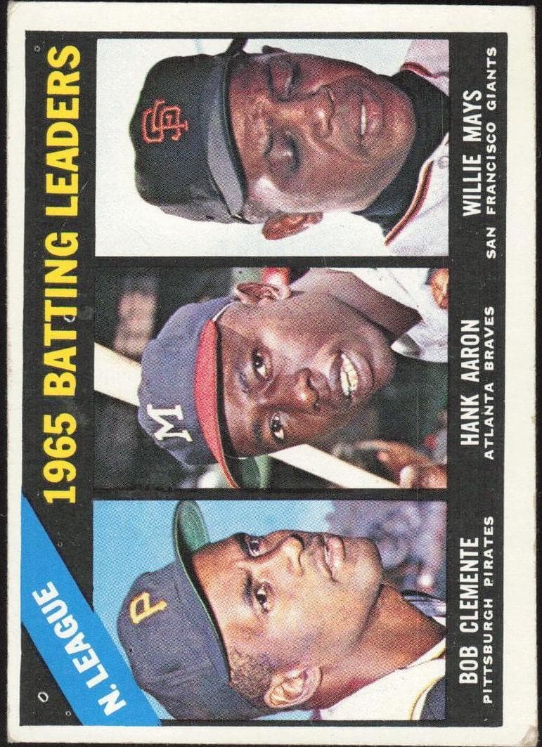 N.L. Batting Leaders 1966 topps Topps