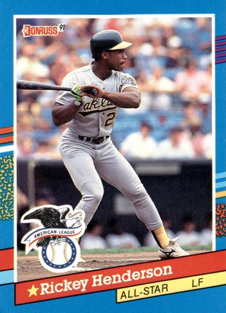 Rickey Henderson 1991 panini Donruss
