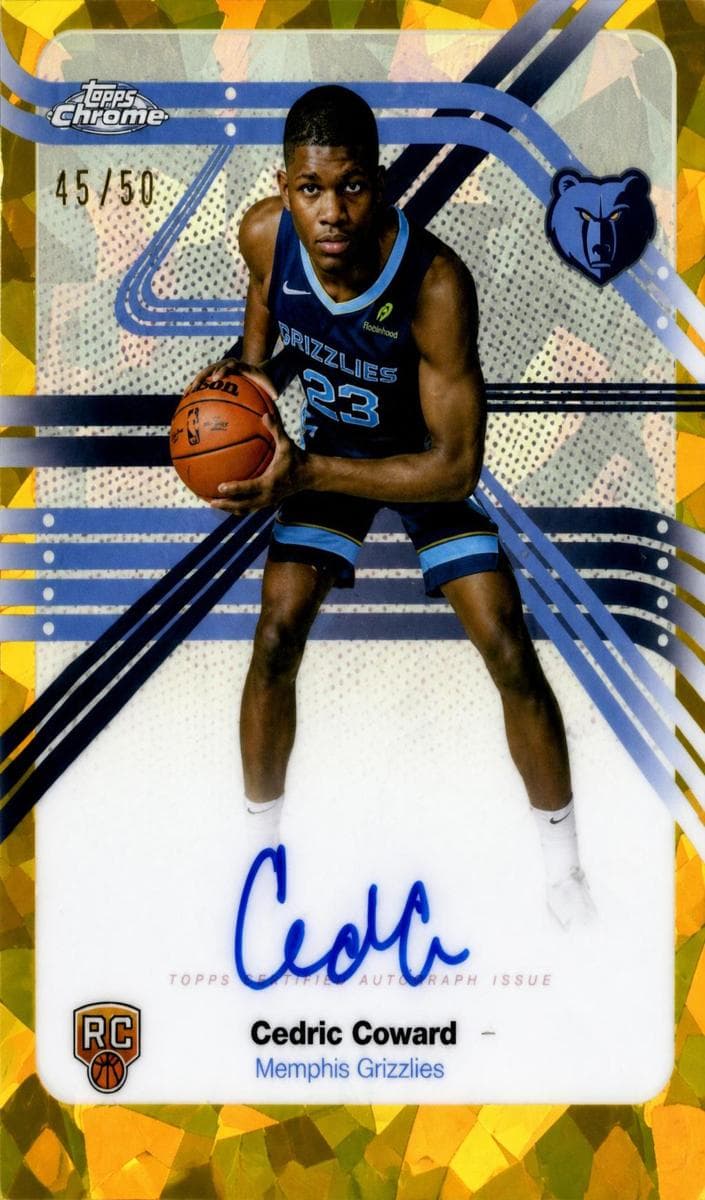 Cedric Coward 2025 topps Topps Chrome Sapphire