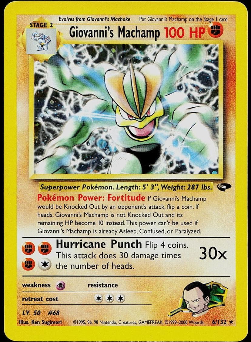 Giovanni's Machamp trading card