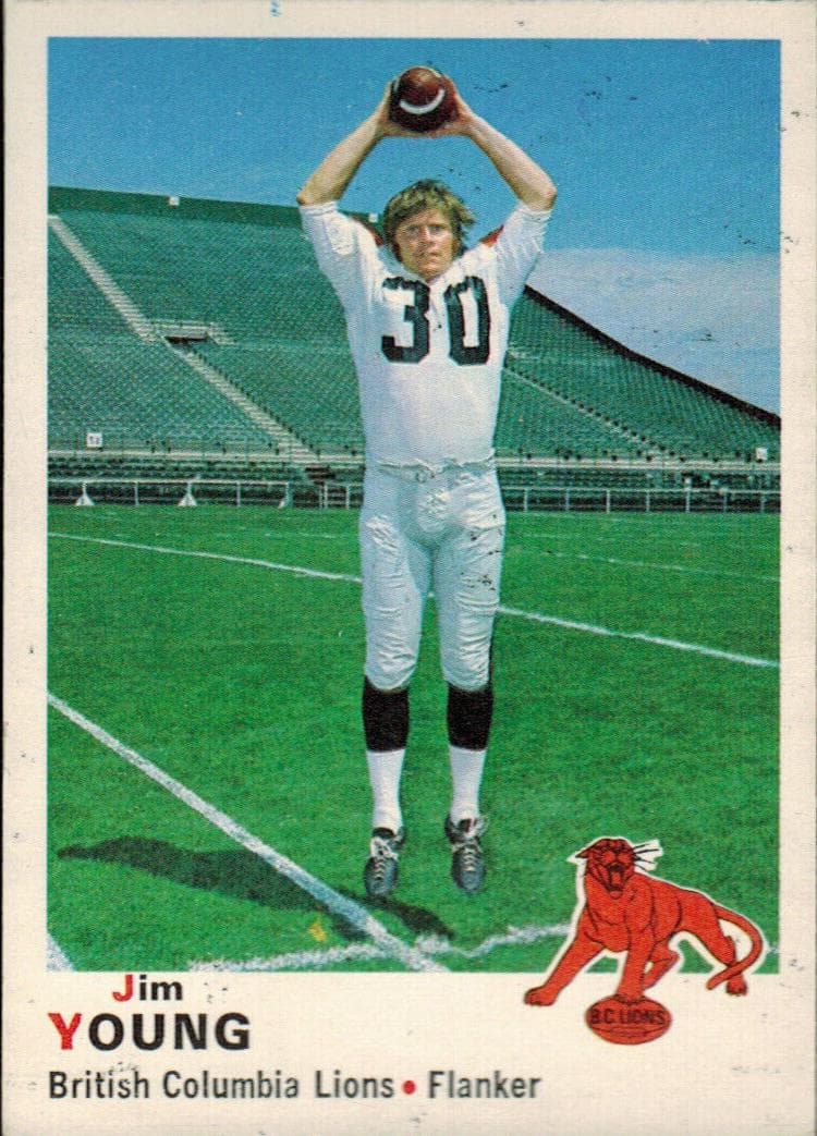 Jim Young 1970 o-pee-chee Cfl