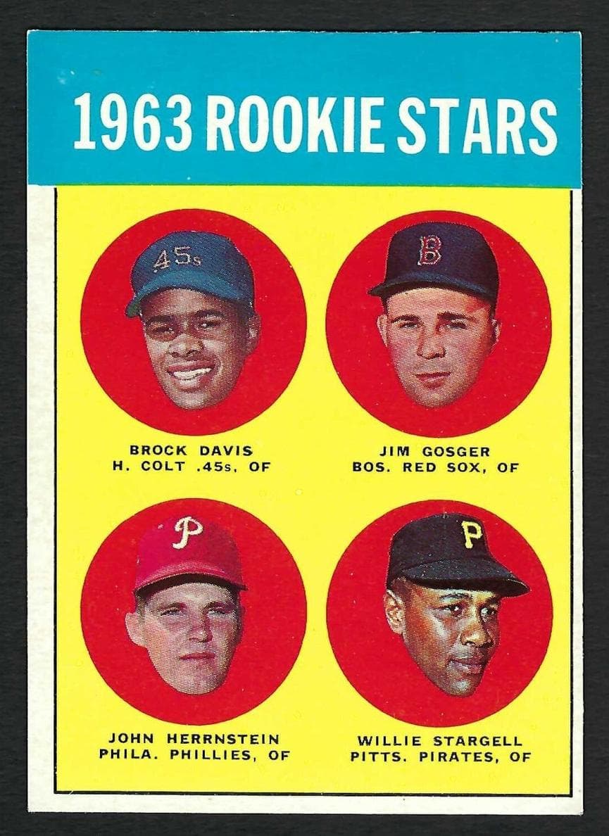 1963 Rookie Stars (Brock Davis / Jim Gosger / John Herrnstein / Willie Stargell) #553