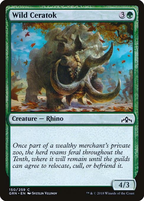 Wild Ceratok 2018 Magic: The Gathering Guilds of Ravnica