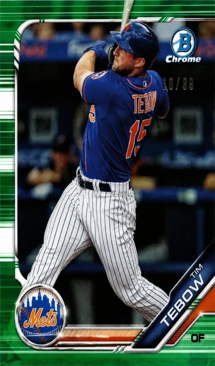 Tim Tebow 2019 bowman Bowman Draft Sapphire Edition