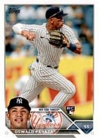 Oswald Peraza trading card