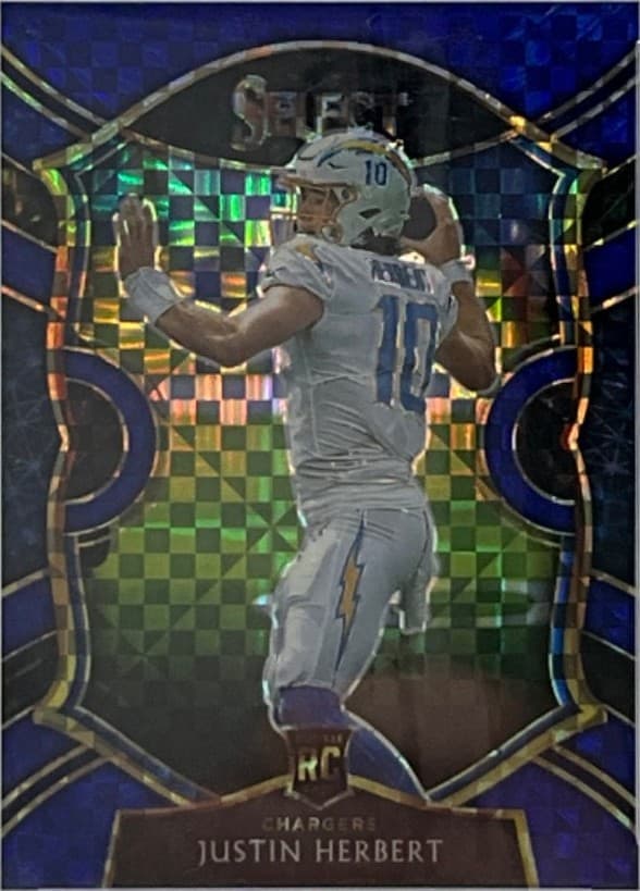 Football Justin Herbert 2020 Panini Select 2020 Panini Select example 2