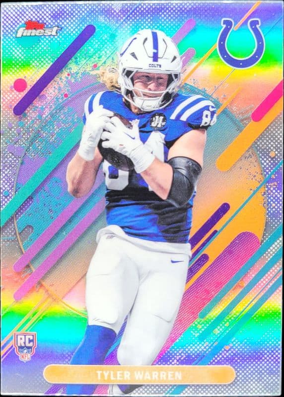 Tyler Warren 2025 topps Topps Finest Rare - Purple Refractor