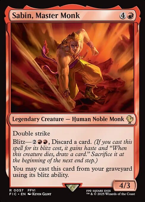 Sabin, Master Monk 2025 Magic: The Gathering Final Fantasy Commander Extended Art