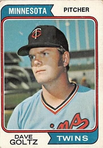 Dave Goltz 1974 topps Topps