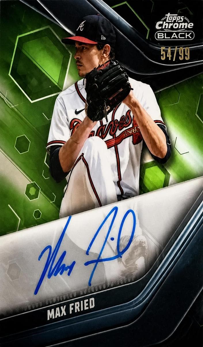 Max Fried 2023 topps Topps Chrome Black