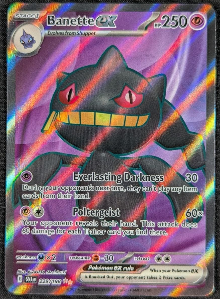 Banette ex trading card