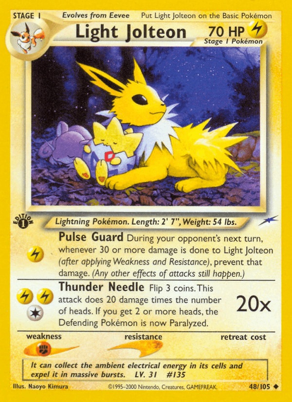 Light Jolteon 2002 Pokemon Neo Destiny