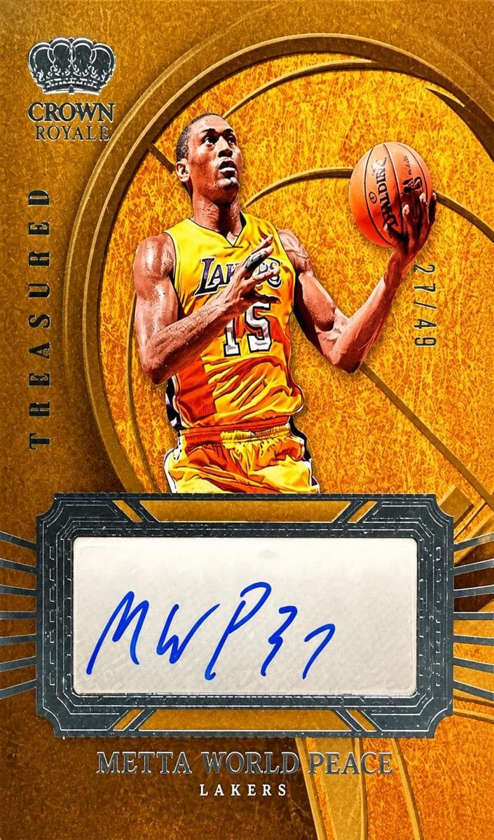 Metta World Peace 2023 panini Panini Crown Royale