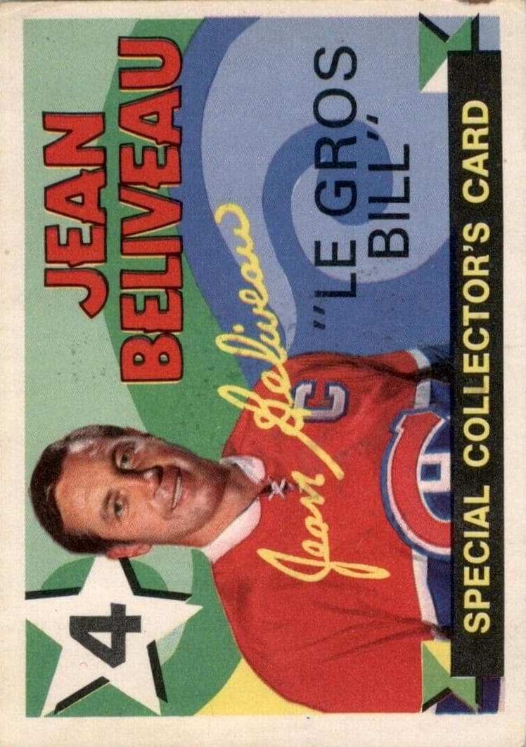 Jean Beliveau 1971 topps O-Pee-Chee