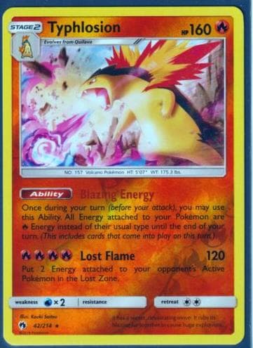 Typhlosion trading card