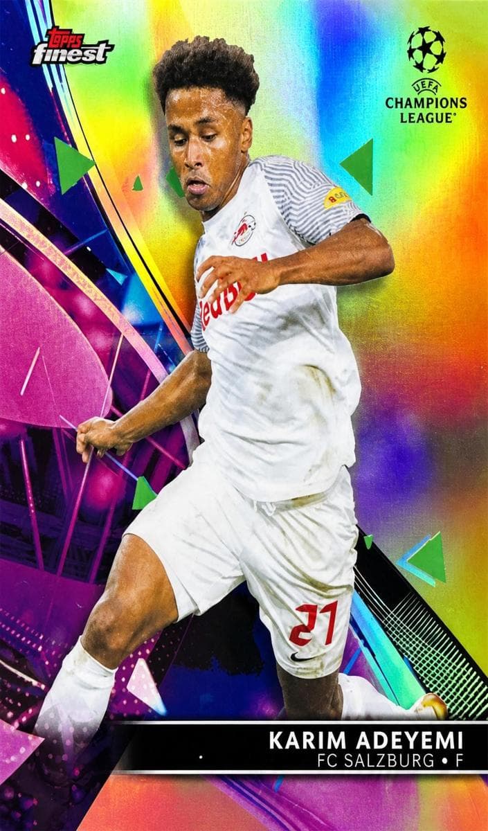 Karim Adeyemi 2021 topps Finest Uefa Champions League Soccer Refractor