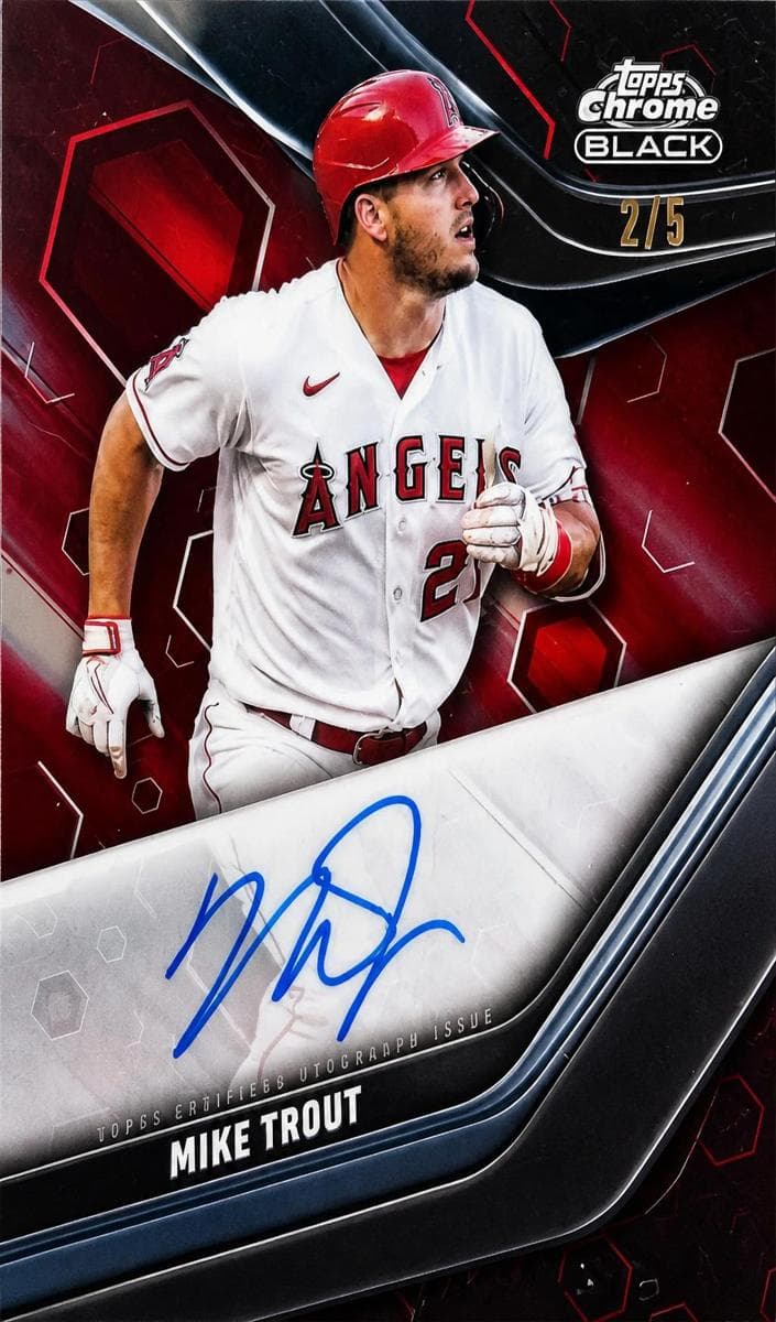 Mike Trout 2023 topps Topps Chrome Black