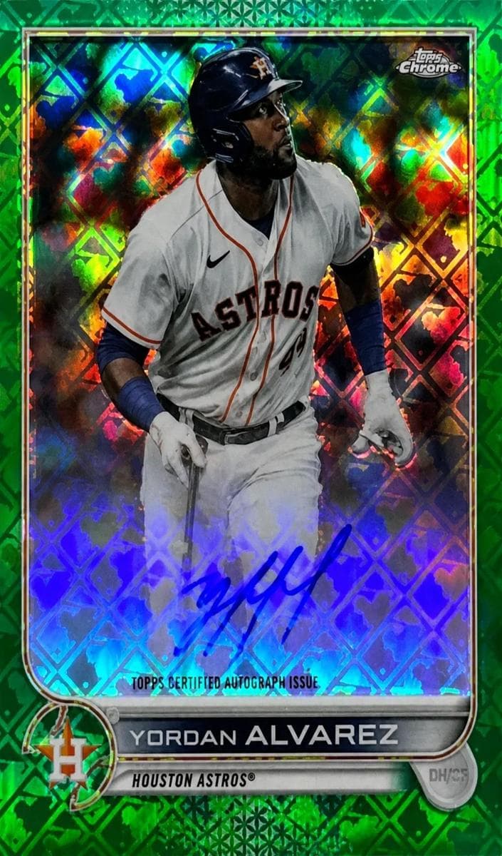 Yordan Alvarez 2022 topps Topps Chrome Logofractor Edition