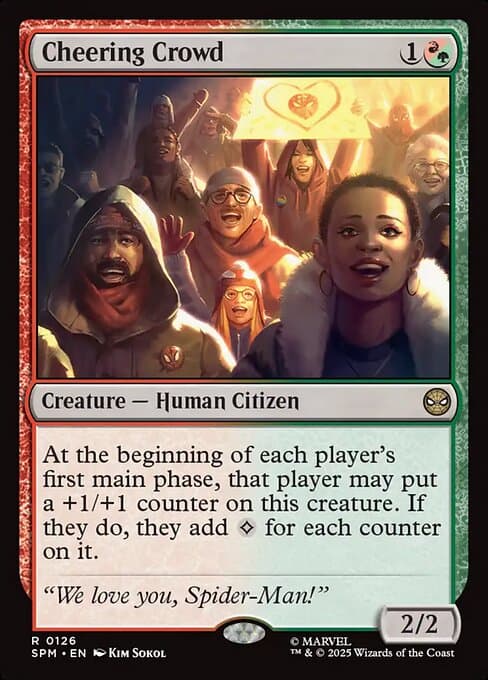 Cheering Crowd 2025 Magic: The Gathering Marvel Spider-Man Extended Art
