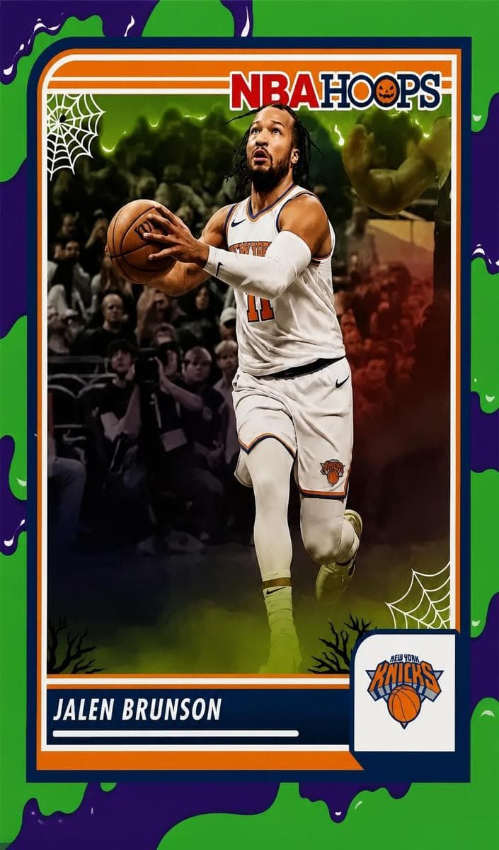 Jalen Brunson 2023 panini Hoops Haunted Hoops