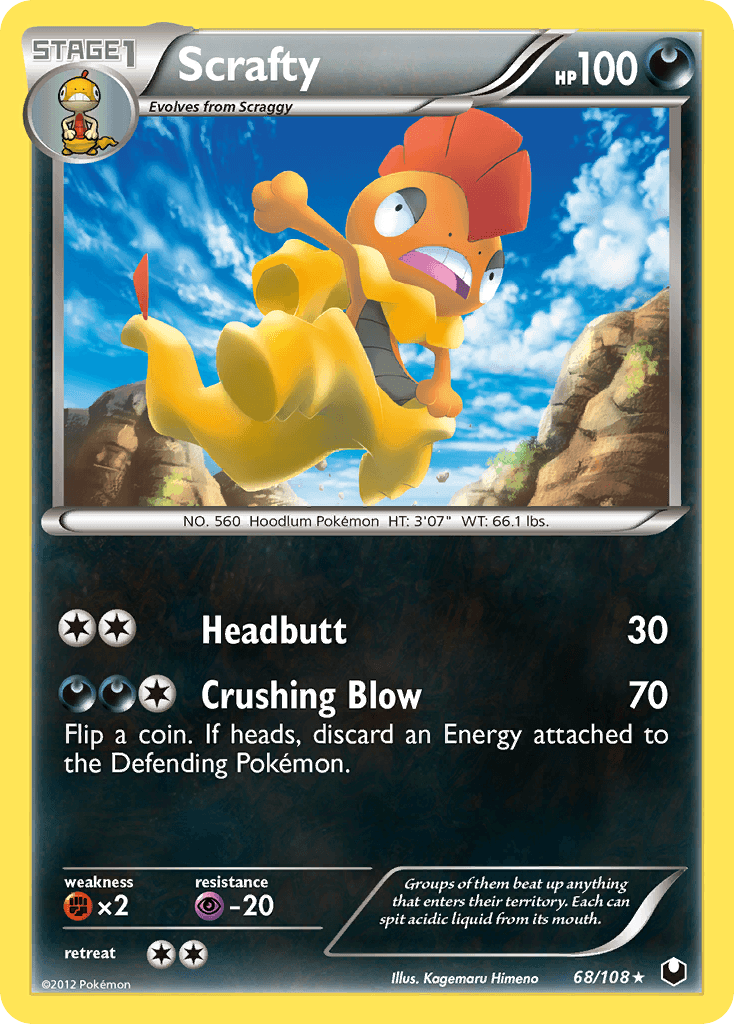 Scrafty 2012 Pokemon Dark Explorers