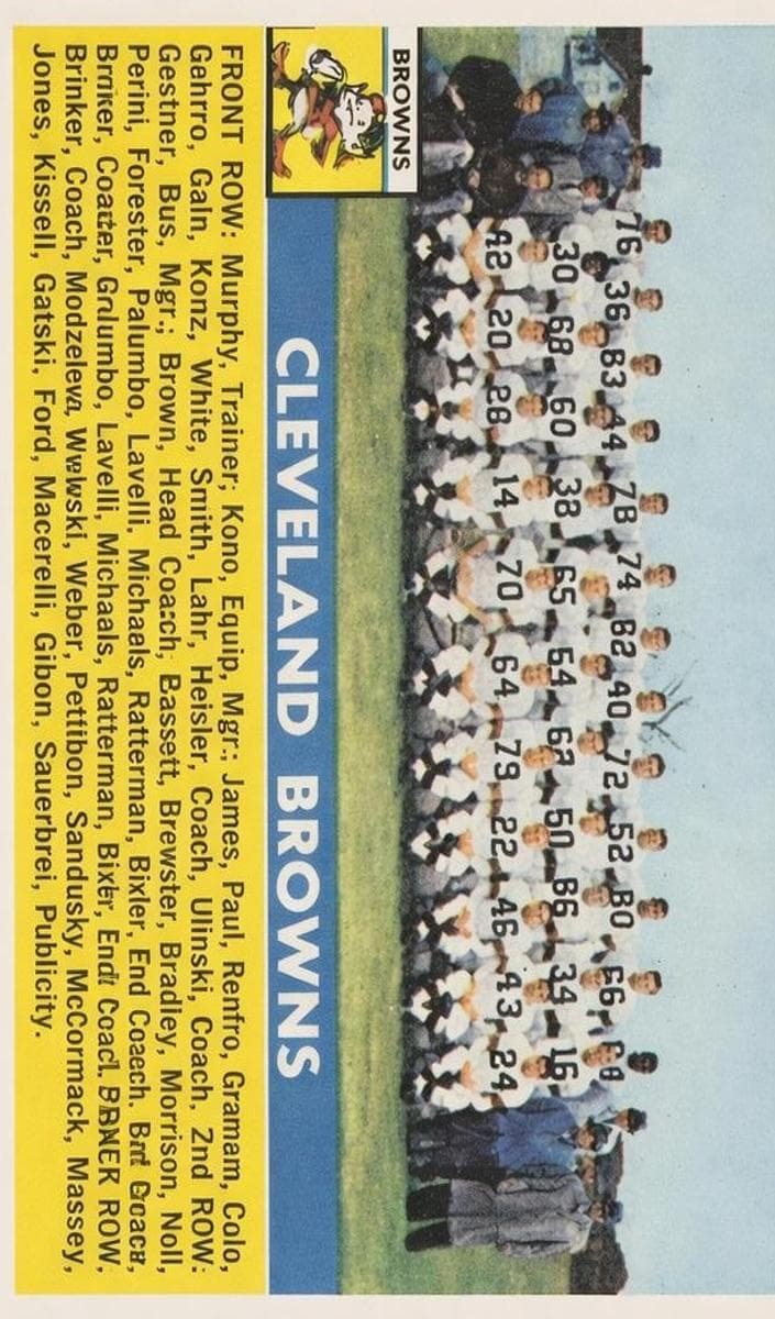 Cleveland Browns 1956 topps Topps