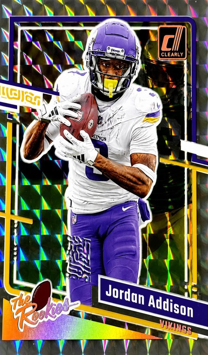 Jordan Addison 2023 panini Clearly Donruss