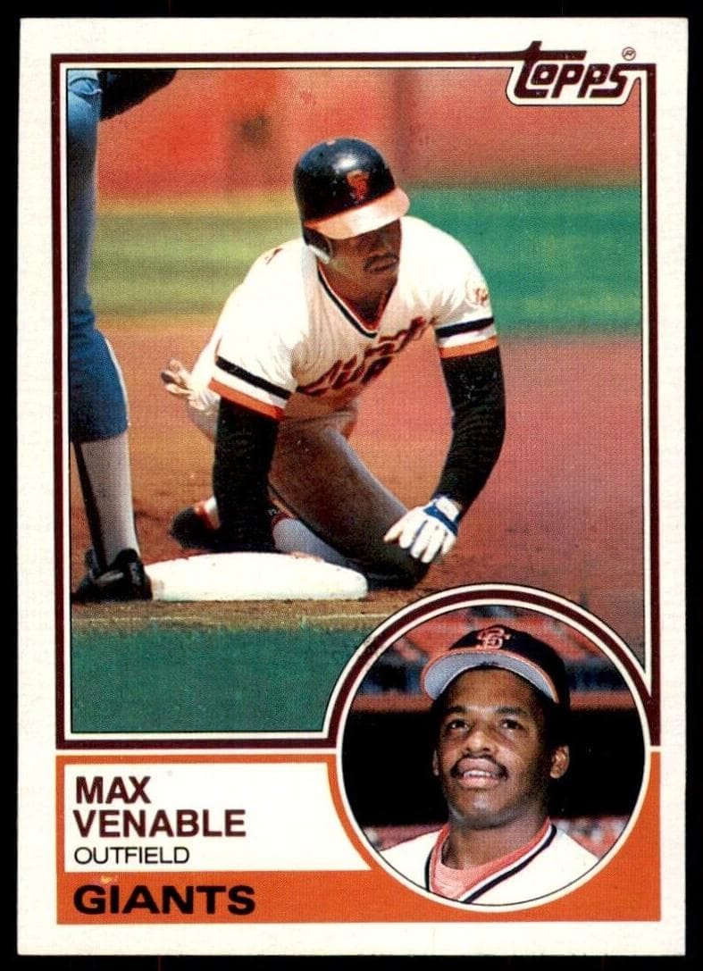 Max Venable trading card