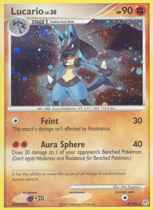 Lucario 2007 Pokemon Diamond & Pearl Stamped