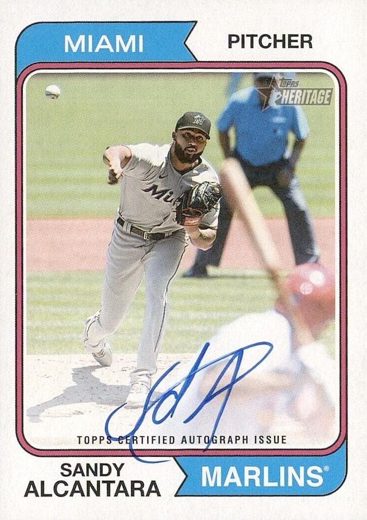 Sandy Alcantara 2023 topps Topps Heritage