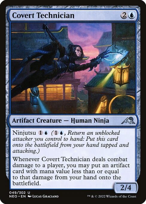 Covert Technician 2022 Magic: The Gathering Kamigawa: Neon Dynasty