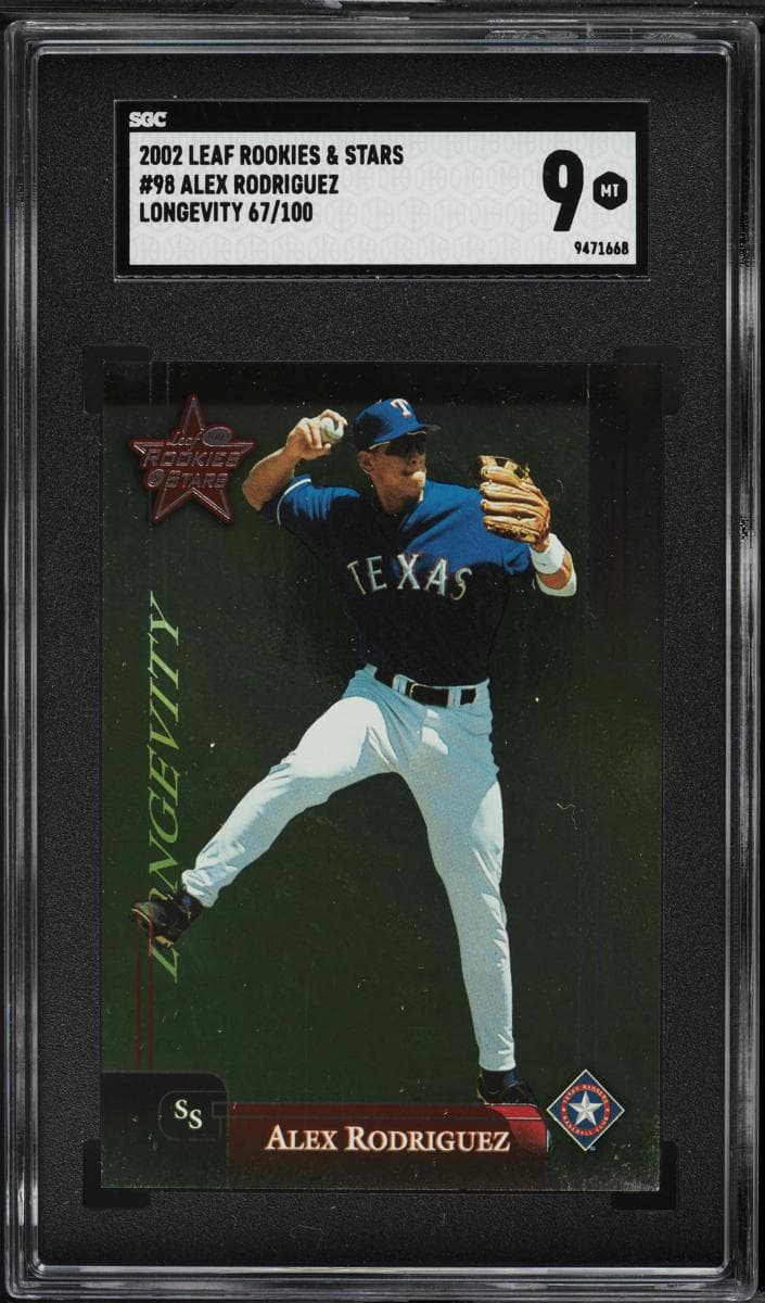 Alex Rodriguez 2002 leaf Rookies And Stars