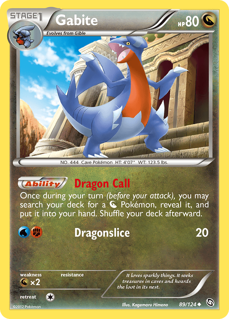 Gabite 2012 Pokemon Dragons Exalted
