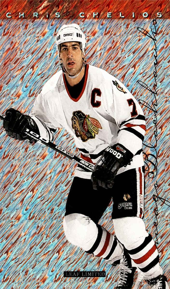 Chris Chelios 1995 leaf Leaf Limited