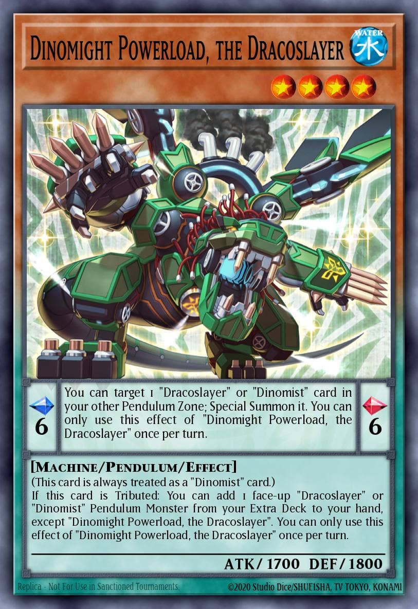Dinomight Powerload, the Dracoslayer 2022 Yu-Gi-Oh! Japanese Darkwing Blast