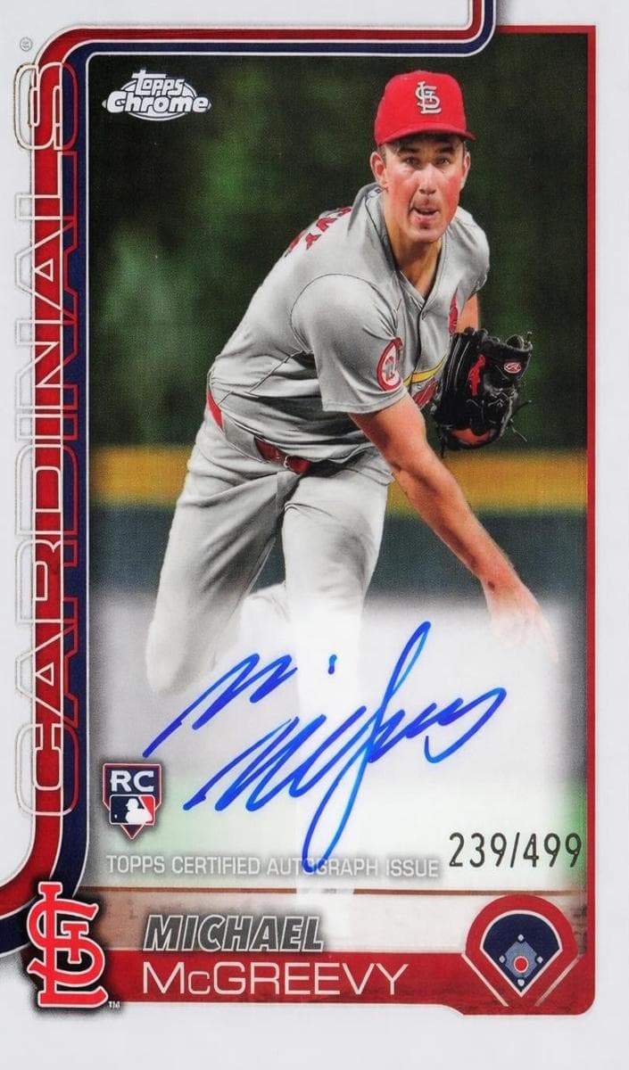 Michael McGreevy 2025 topps Topps Chrome Update