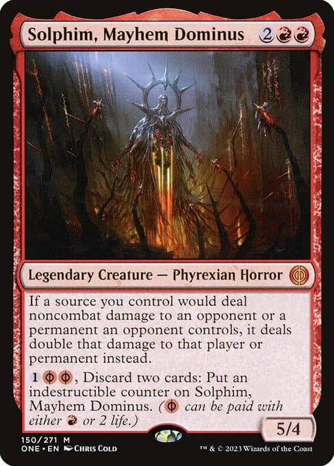 Solphim, Mayhem Dominus 2023 Magic: The Gathering Phyrexia: All Will Be One