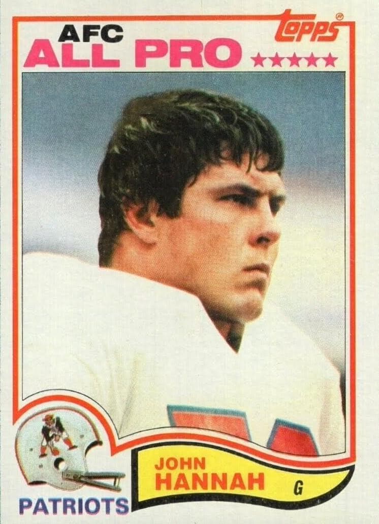 John Hannah 1982 topps