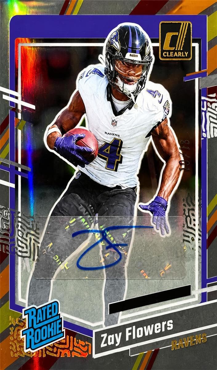 Zay Flowers 2023 panini Clearly Donruss