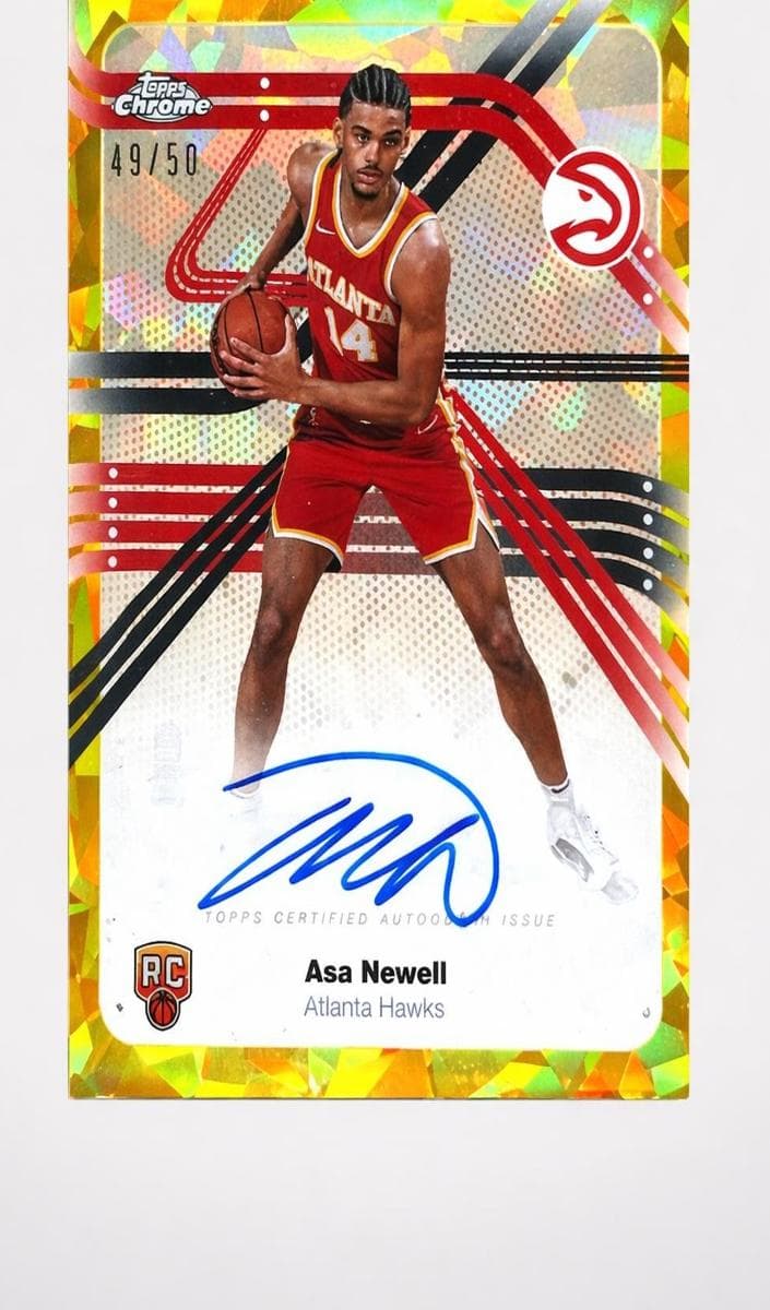 Asa Newell 2025 topps Topps Chrome Sapphire
